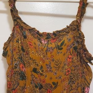 Patrons of Peace floral-mustard summer dress